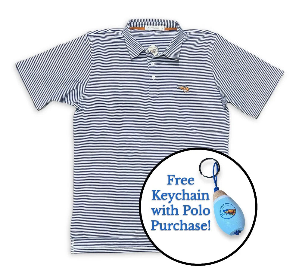 Pimp Shrimp-Polo-Dark Blue Striped
