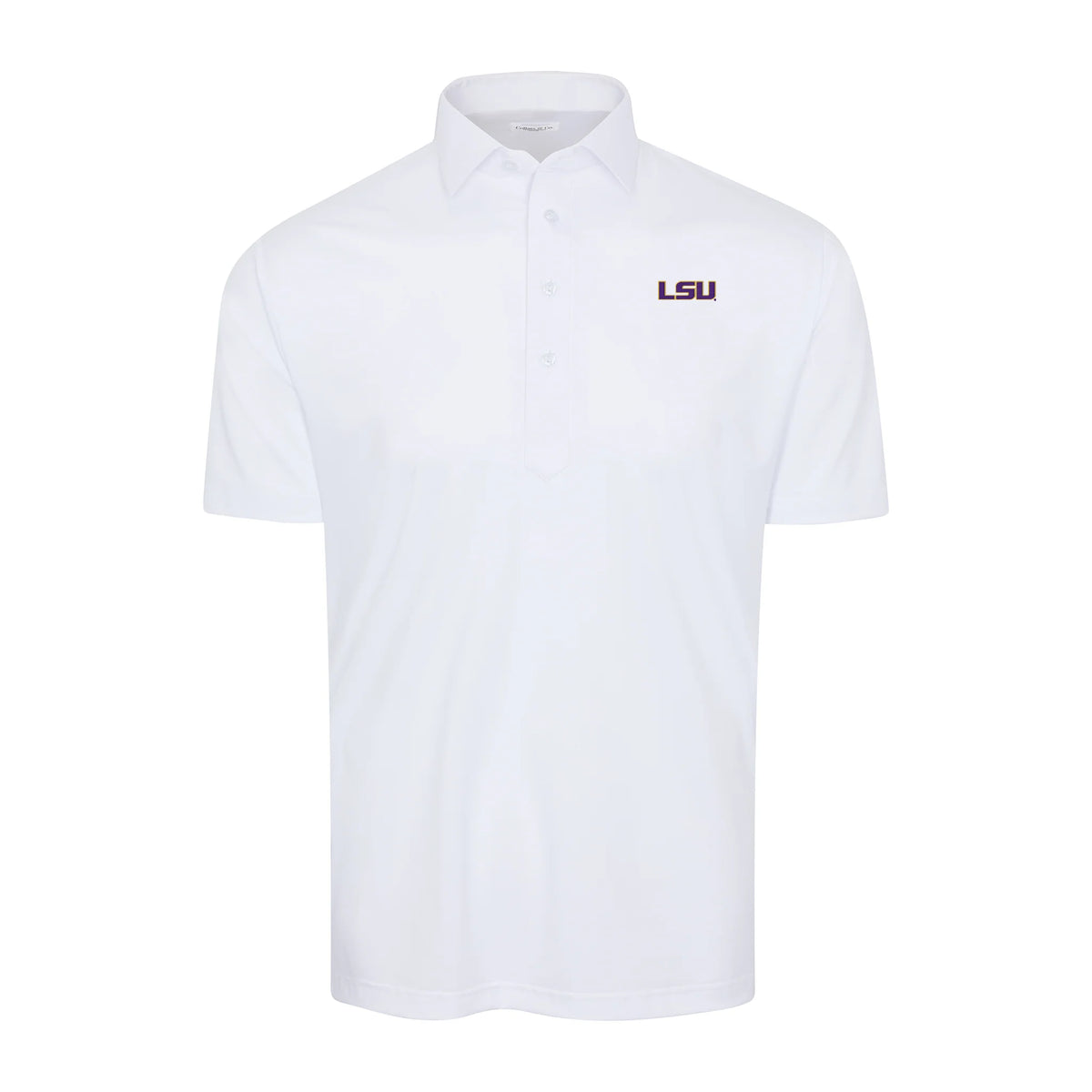 LSU Semi-Spread Collar Polo-White