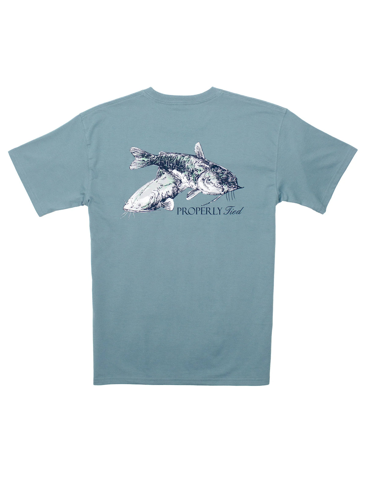 Mudcat SS Steel Blue Tee