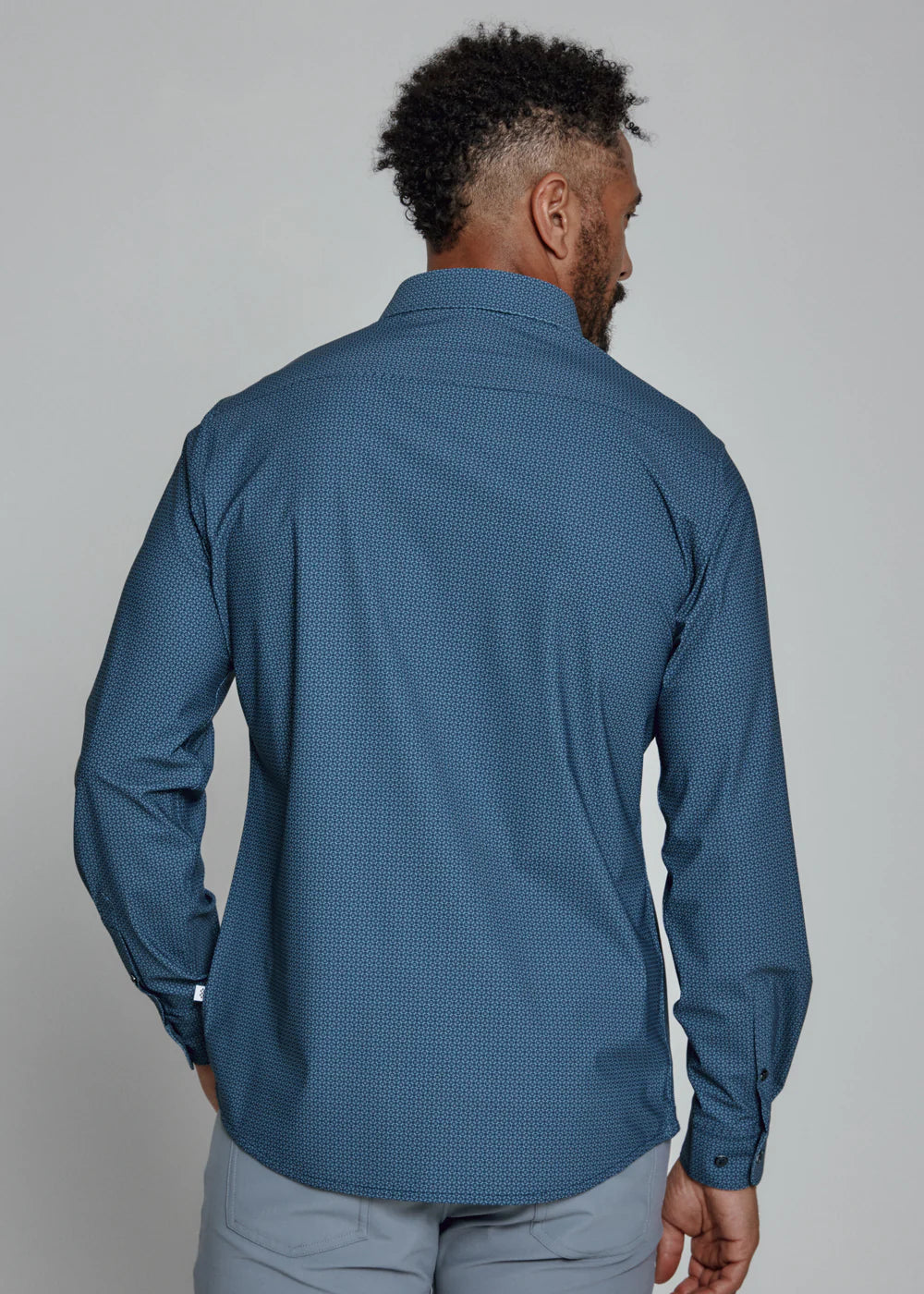 Affleck Long Sleeve Shirt-Navy
