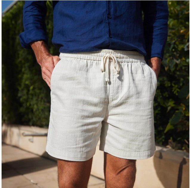 Toscano Linen & Cotton Shorts Beige