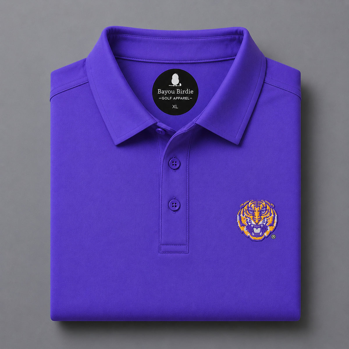 LSU Tiger Solid Purple Polo