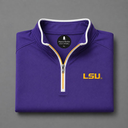 LSU Purple Quarter Zip Pullover