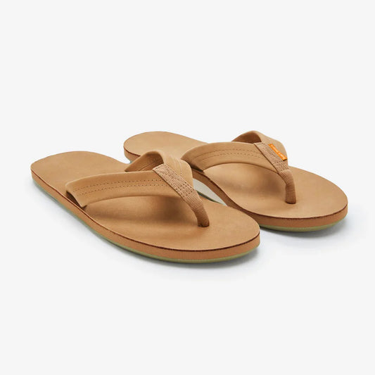 Fields Flip Flops-Tan/Olive