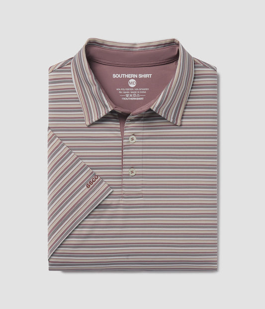 Grant Stripe Polo-Mesa