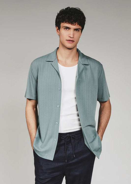 Vaughn Camp Shirt-Seafoam